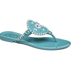 Jack Rogers Turquoise Georgica Jelly Thong Sandal Size 7